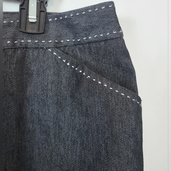 Talbots Vintage Classic Wide Leg Black Heathered‎ Cotton Blend Stretch Pants 10 - Picture 2 of 5